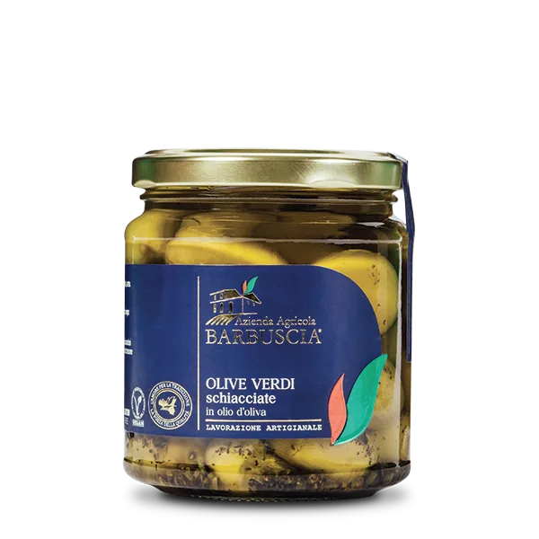 Olive Verdi Schiacciate